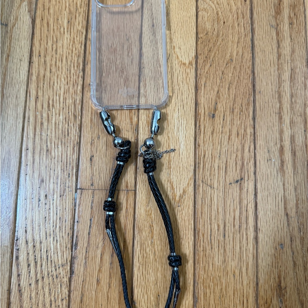 Ossa New York Black Bolo Leather Wristlet